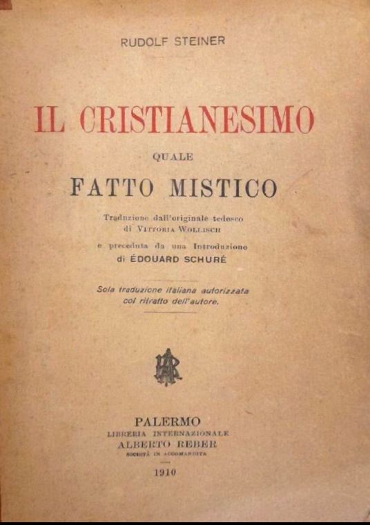 Il Cristianesimo quale fatto mistico - o.o. 8 (Rudolf Steiner) - copertina originale