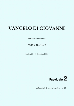 Il Vangelo di Giovanni 2 - copertina
