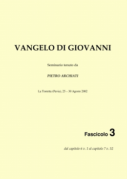 Il Vangelo di Giovanni 3 - copertina