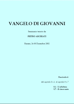 Il Vangelo di Giovanni 4 - copertina