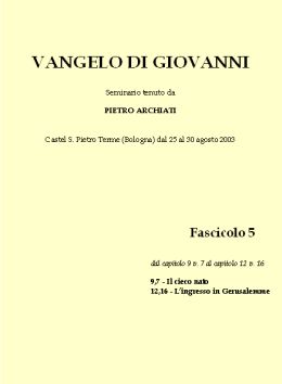 Il Vangelo di Giovanni 5 - copertina