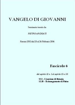 Il Vangelo di Giovanni 6 - copertina
