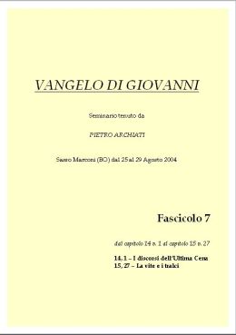 Il Vangelo di Giovanni 7 - copertina