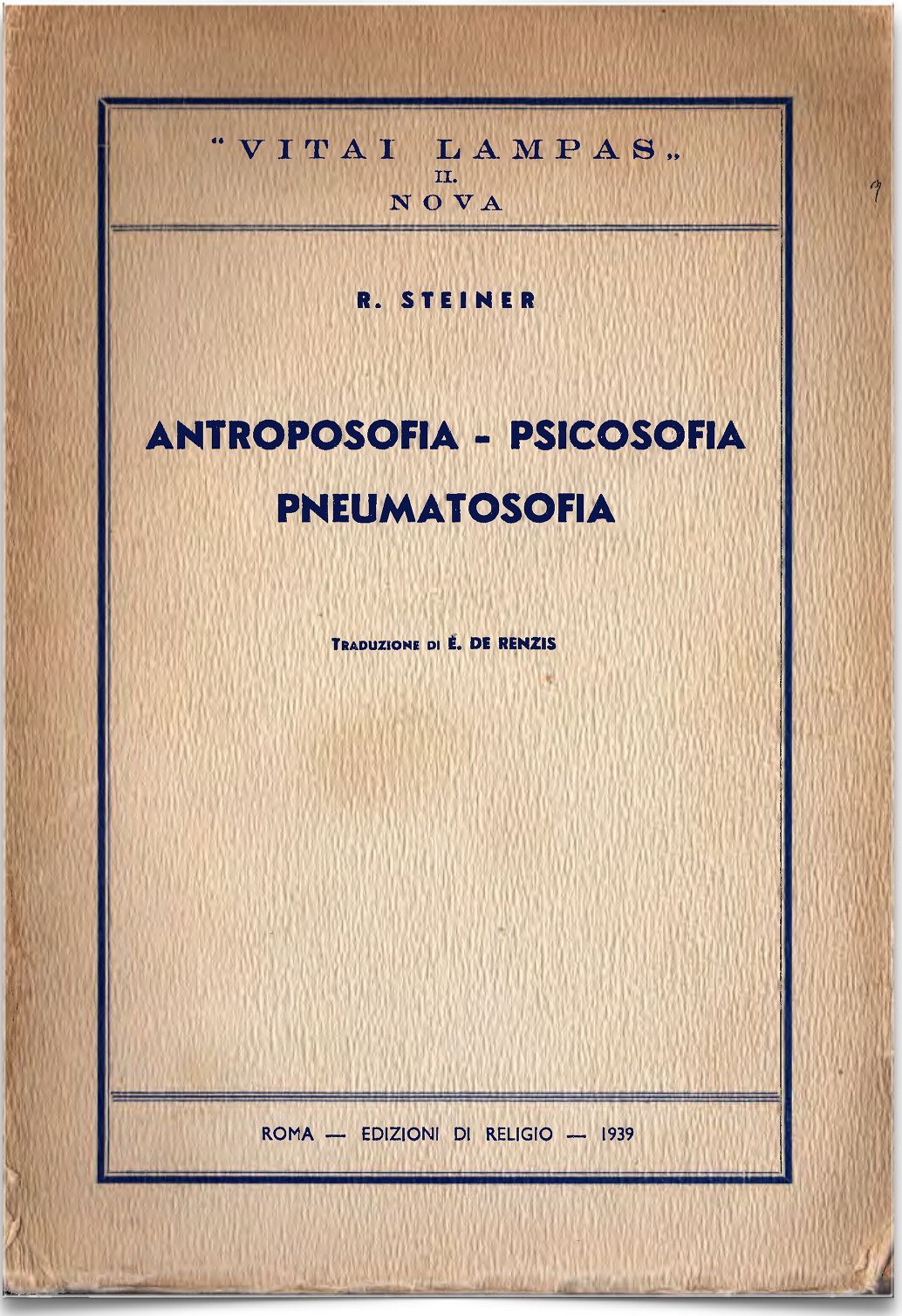 Antroposofia-psicosofia-pneumatosofia - o.o. 115 (Rudolf Steiner) - copertina originale