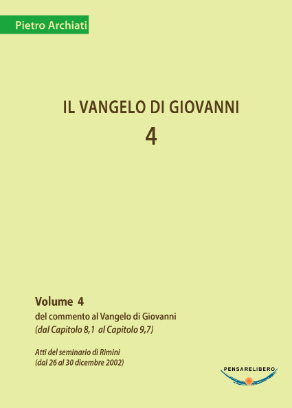 Il Vangelo di Giovanni 4 - Pietro Archiati - copertina