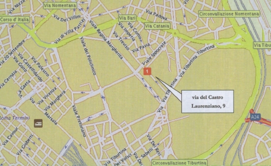 Mappa per raggiungere la sede del Convegno di Roma di Pietro Archiati