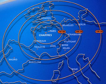 Mappa Chartres in Europa