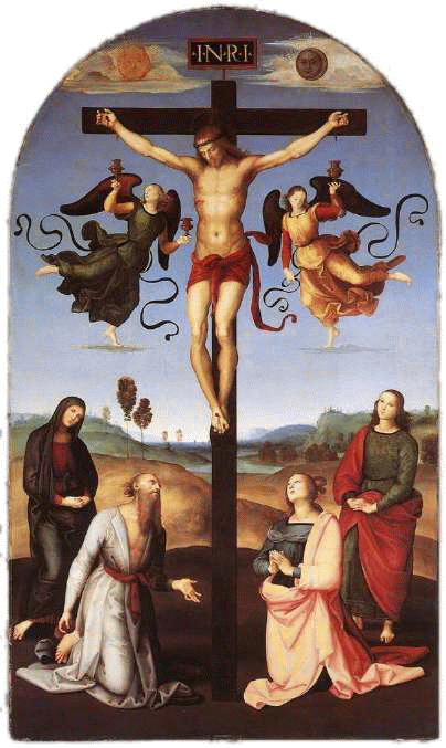 Crocifissione di Gesų (Crocifissione Gavari) - Raffaello Sanzio (1502-1503) - National Gallery, Londra