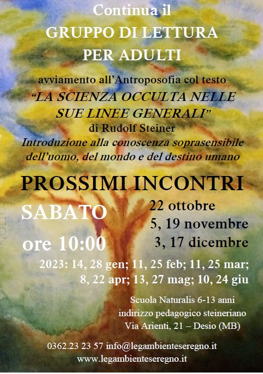 Gruppo di lettura Scienza Occulta Steiner - Desio