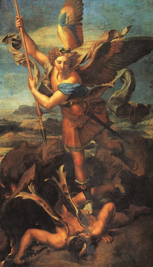 San Michele debella Satana – Raffaello Sanzio (Parigi, Louvre)