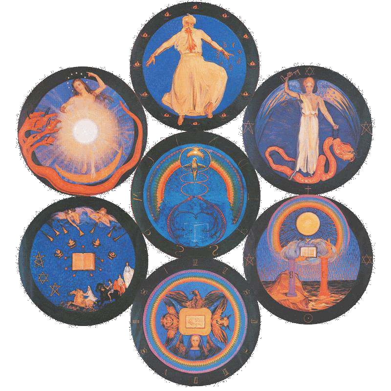 Sette sigilli apocalittici - Eseguiti da Clara Rettich su schizzi del 1907 di Rudolf Steiner